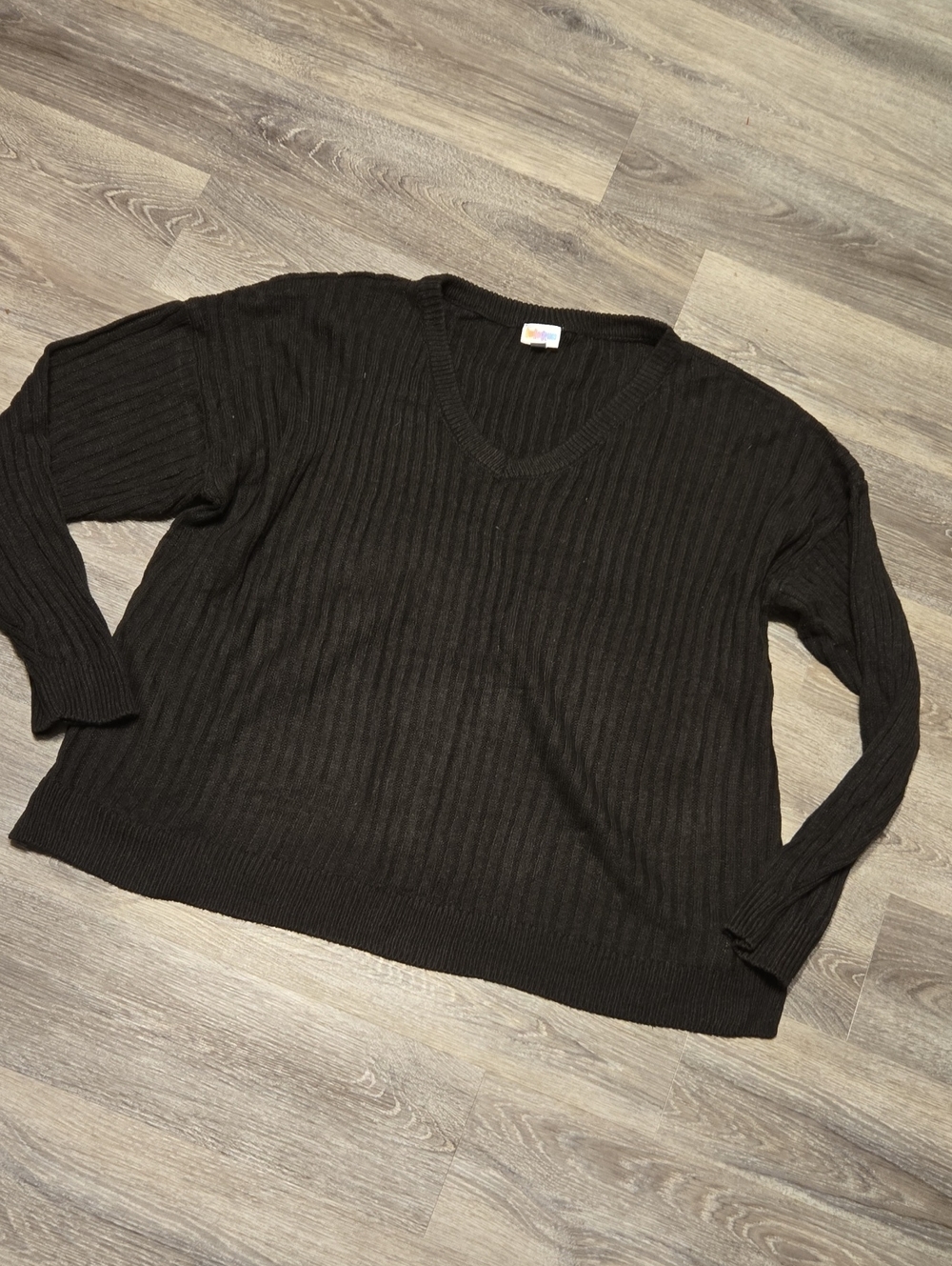 Lularoe Chocolate Brown Ribbed Torrie Sweater 2X